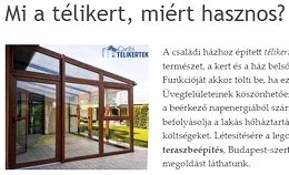 terasz építés - télikert gyártás