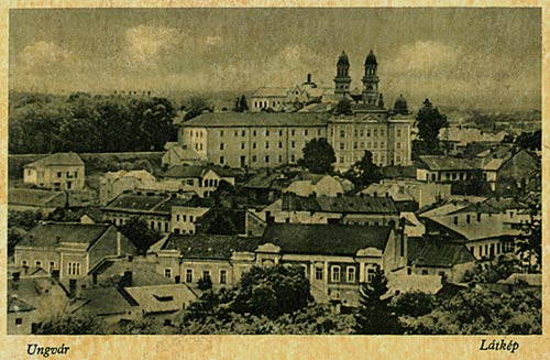 ungvári látkép - képeslap